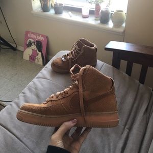 Suede Cake Batter Air Forces Ones. Size 7.5 Womens